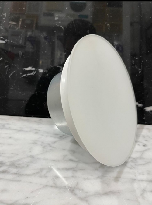 Анемостат со стеклянной внешней частью FOZA D 125 мм. Матовое стекло. RAL 9003